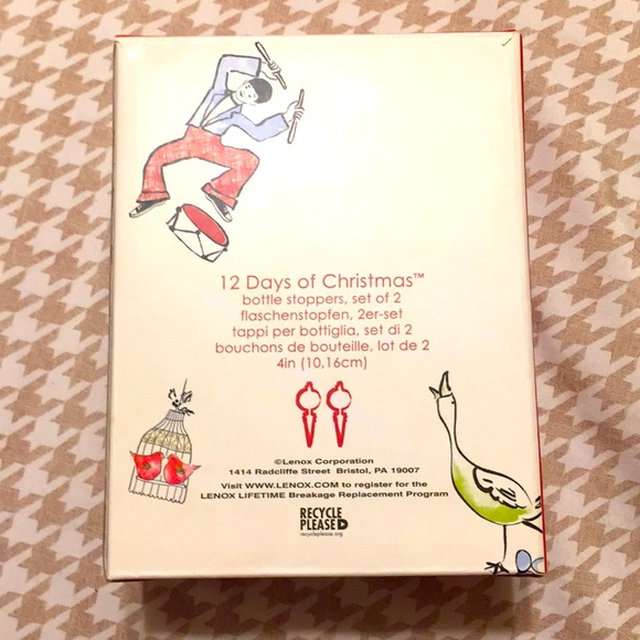 NWT. Lenox Christmas bottle stoppers, set of 2. - Picture 7 of 7